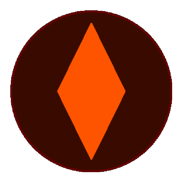 Graphic of a head spinning. The aforementioned head has a simple orange rhombus for a face.